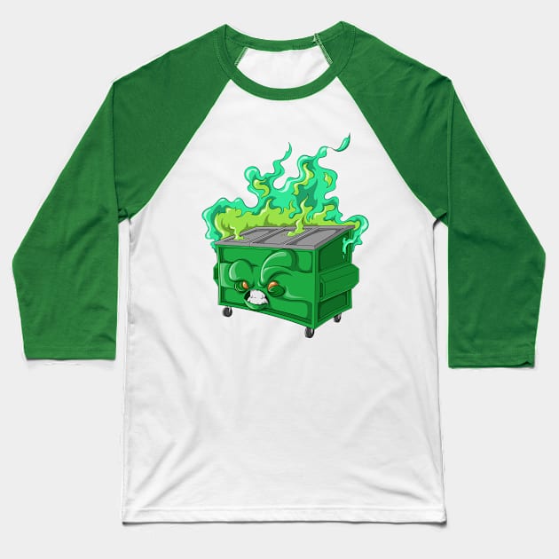 Dumpster Fire Baseball T-Shirt by GCS Designs